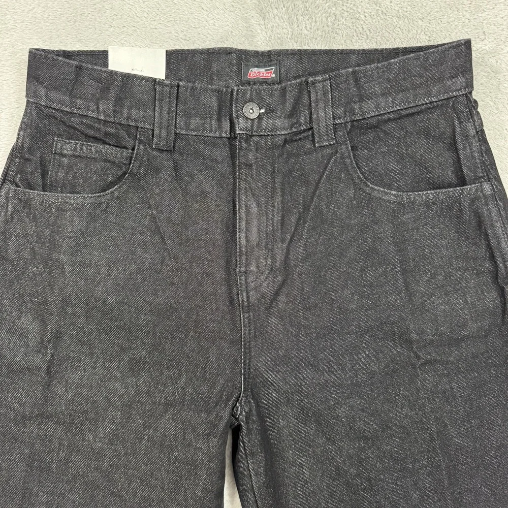 NWT Dickies Carpenter Long Shorts Men's 34 Charcoal Black Relaxed Wide Leg Denim